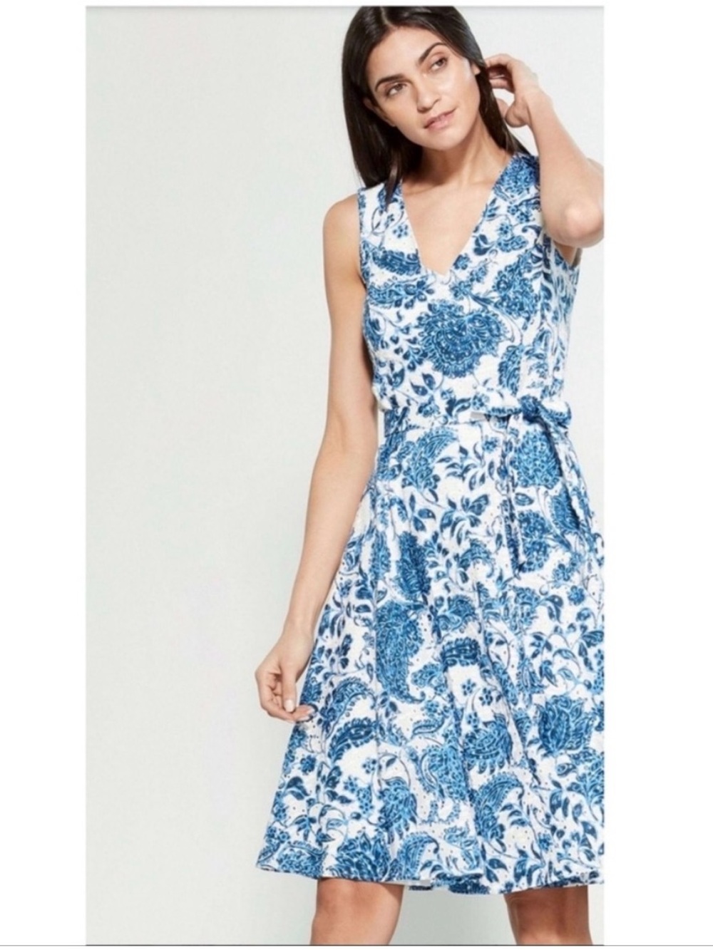 Beautiful Tommy Hilfiger Sorrento Eyelet Tie Waist Midi dress